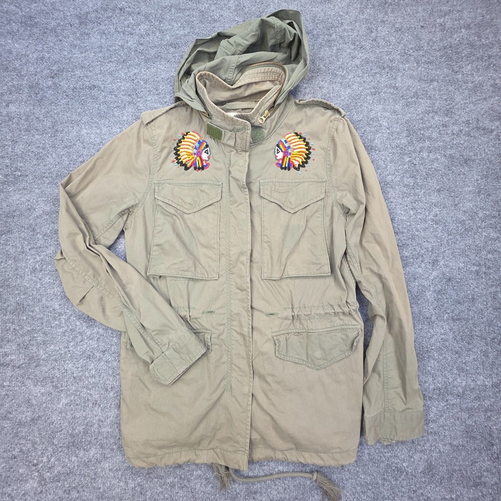 Denim Supply Ralph Lauren Beaded M65 Military Jacket XL Southwestern Indian ***